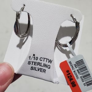 Diamond hoop earrings